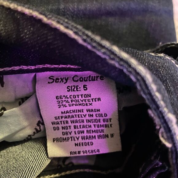 *NWT* Sexy Couture Size 5 Women’s Bedazzled Bootcut Jeans - Picture 5 of 9